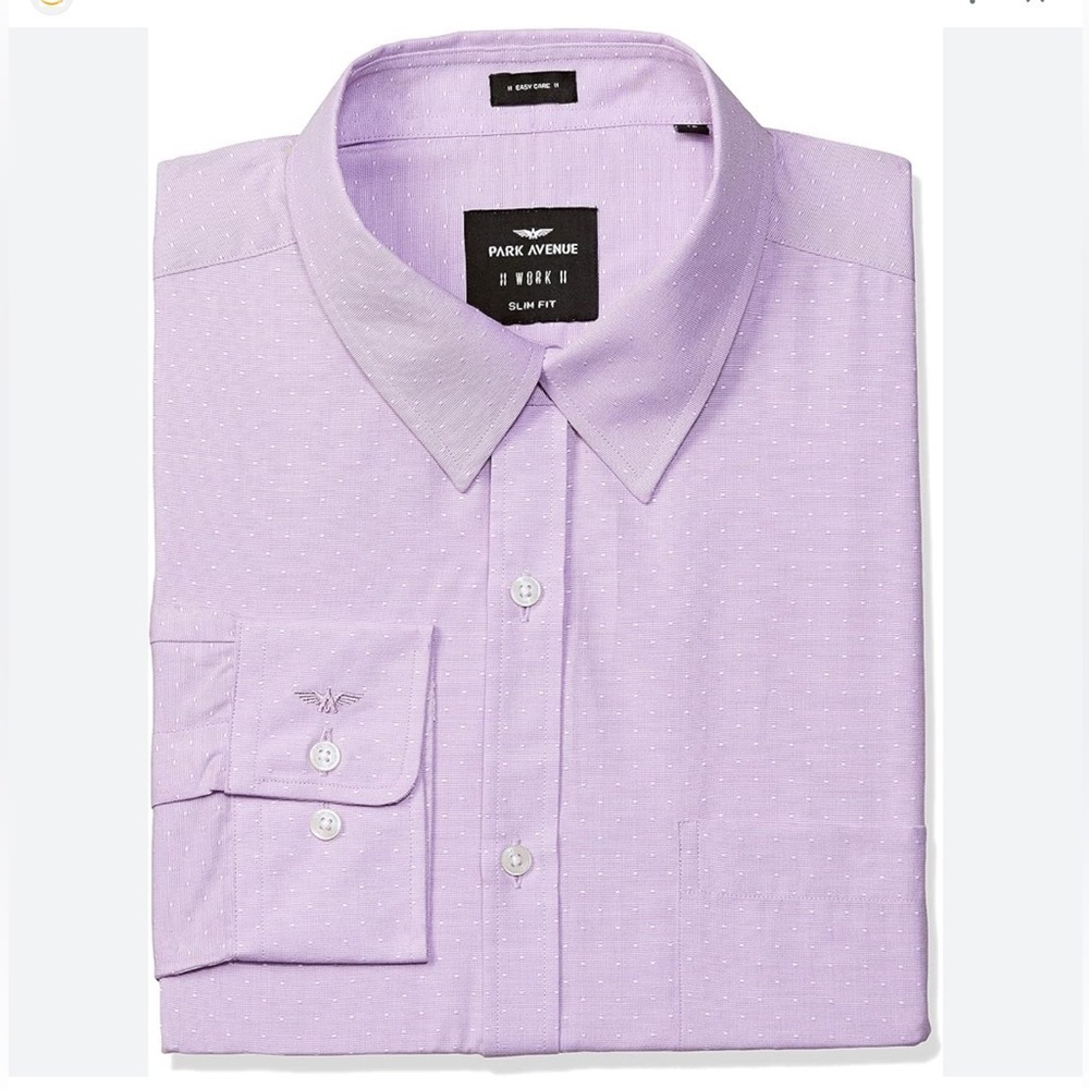 PARK Avenue Men's Lavender Dress Shirt. CUELLO 39 cm - Picture 4 of 8